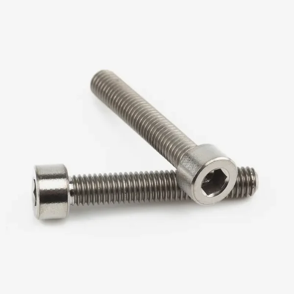 TC4 titanium full-thread socket head cap screws with smooth cylindrical heads